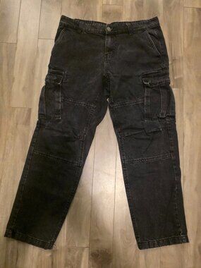Black Cargo Jeans